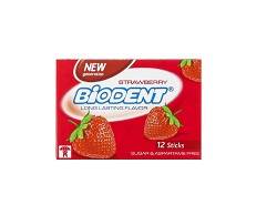 بایودنت ادامس مینی استیک توت فرنگی 12عددی